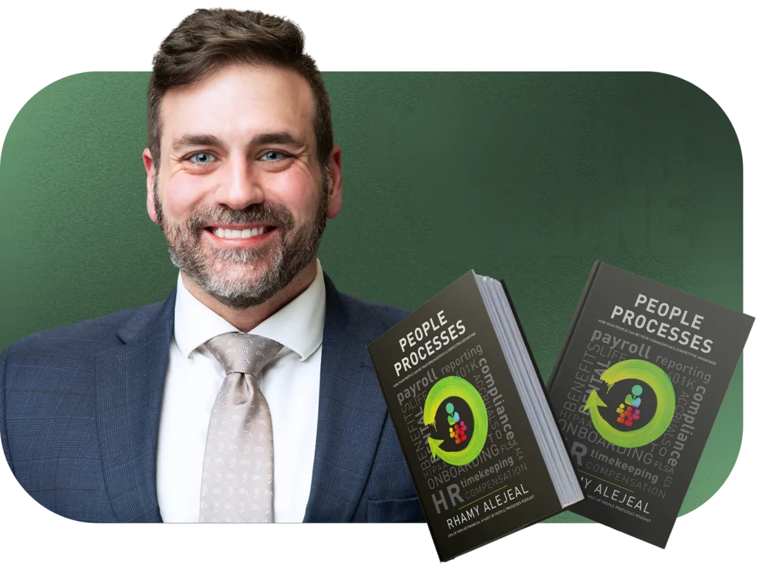 Rhamy Alejeal, CEO of People Processes, with his book People Processes